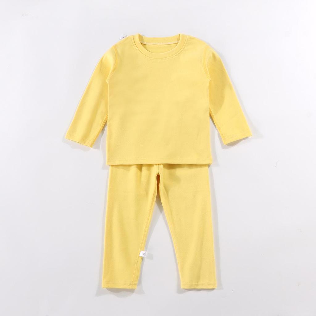 Детский бесшовный термофлисовый комплект нижнего белья - Теплая осенняя одежда для мальчиков и девочек