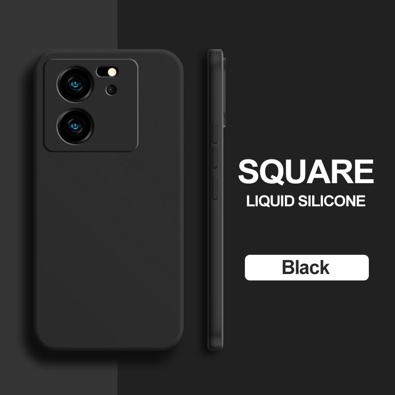 Для Xiaomi 13T Pro Чехол квадратный жидкий силиконовый протектор объектива камеры мягкий чехол для Xiaomi Mi 13t 13 T Mi13T Pro противоударный чехол