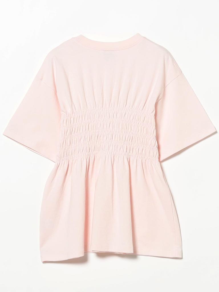 В:MING LIFE STORE by BEAMS Футболка с коротким рукавом RUSSELL ATHLETIC Футболка с оборками Женская Розовый_K Свободный