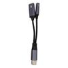 Universal 2 in 1 USB C Splitter PD 60W Type-C To AUX Adapter USB C To 3.5mm Adapter  Fast Charging