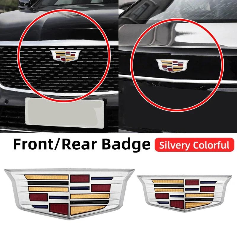 AABHT1 1PCS ABS for Cadillac Logo CT4 CT5 CT6 XT4 XT5 XT6 ATS XTS Car Front Center Grille Emblem Rear Trunk Badge Sticker Accessories