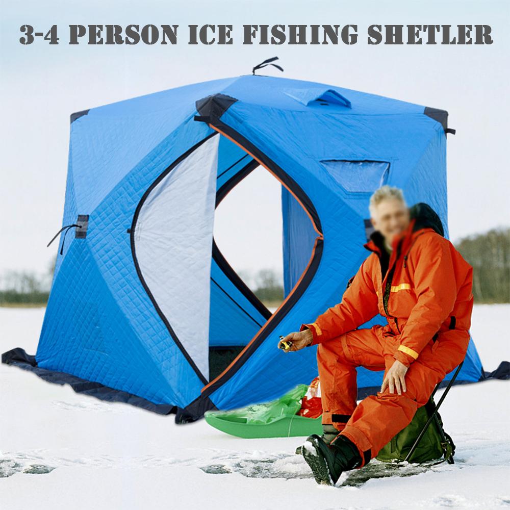 Portable Ice Fishing Shelter Easy Set-up Winter Fishing Tent Ice Fishing Tent Waterproof &