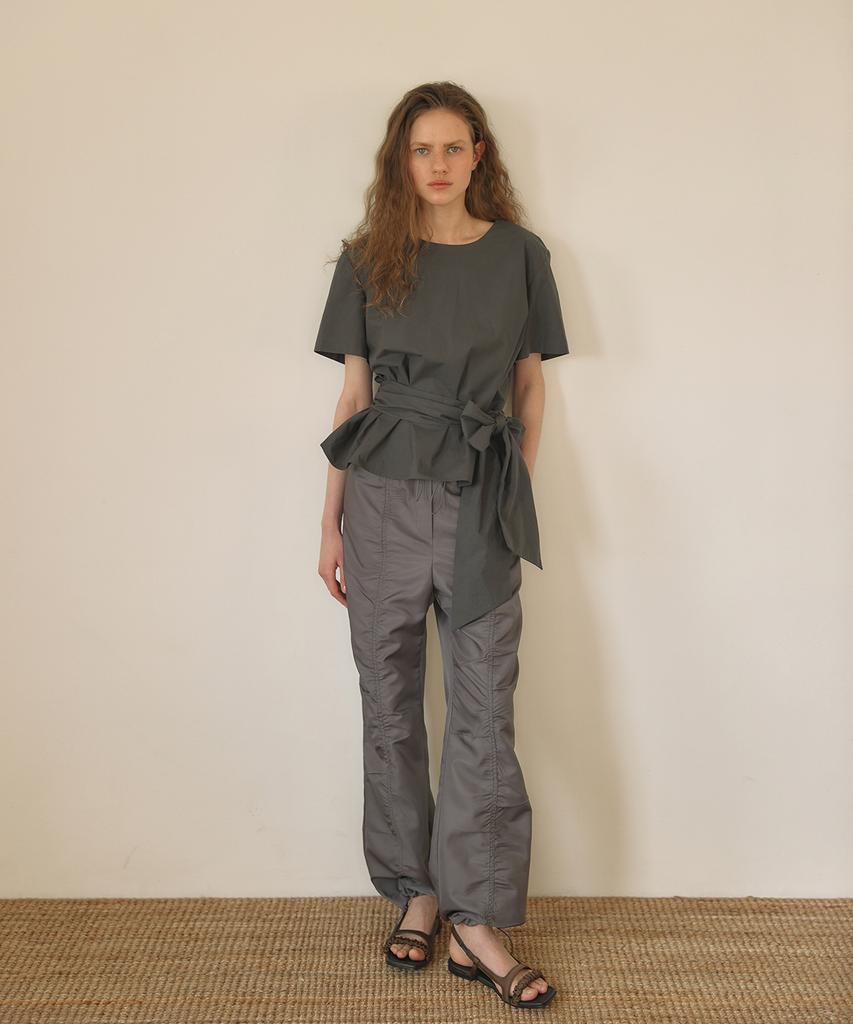 OURO Nylon String Jogger Pants [ Charcoal ]