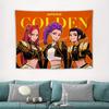 Korean Animation Fantasy K-pop Demon h-Hunters Cartoon Character Tapestry Room Decoration Home Decor Bedroom Wall Hanging Fabric