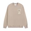 Soft Cotton Oversized Crewneck Sweatshirt With Small Heart Embroidery Pastel Colors Long Sleeve Fall Winter Casual Wear