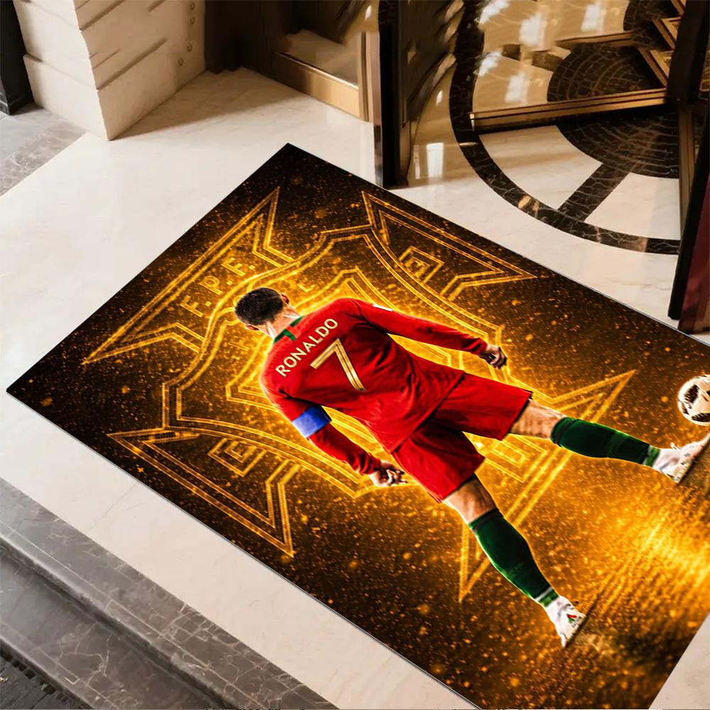 Ronaldo's Portugal Jersey Floor Rug Office Rug Suitable for Dining Room Dormitory Decorate room Hallway Anti-slip Rug Office home decor