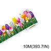 5/10M/Roll Tulip Flower DIY School Blackboard Classroom Floral Bulletin Border Mother's Day Coated Paper Bulletin