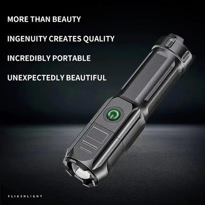 Светодиодные фонарики ABS мощный фокусирующийся фонарь USB перезаряжаемый водонепроницаемый портативный для кемпинга рыбалки уличный фонарь