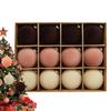 12 шт. Декоративные бархатные Christmas шары с флоком для украшения елки Украшение для рождественской елки с подвесками для елки Новогодние принадлежности
