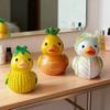 Vegetable Duck Statue Cartoon Corn Carrot Eggplant Cabbage Duck Resin Figurine Home Office Desktop Decoration Ornament