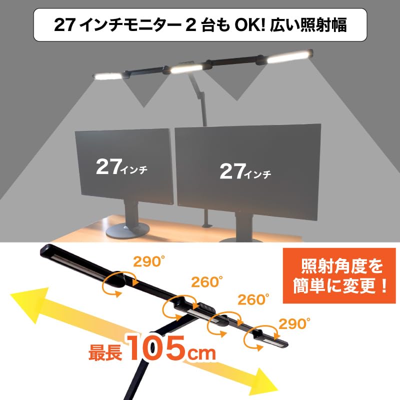 THANKO CTVLLNCBK LED 3-Sided Adjustable Desk Light with Clamp-On Design for Web Conferencing and Video Recording