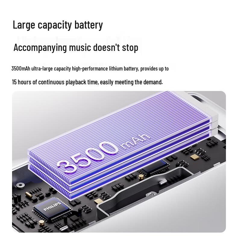 Philips TAS3609 Bluetooth Speaker with Alarm Clock and Mirror Display