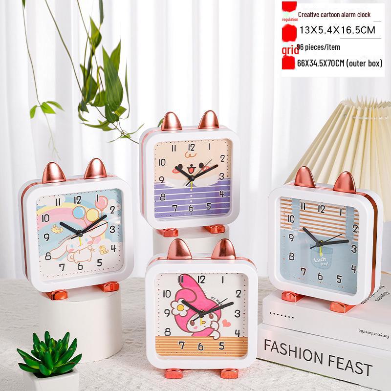 Супер громкий мультяшный металлический настольный будильник - тихий, креативный цифровой будильник