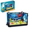 Fish Tank Building Kit with Lights MOC Marine Aquarium Marine Animal Building Blocks Toys for Kids 6+ Bricks Toys Gifts