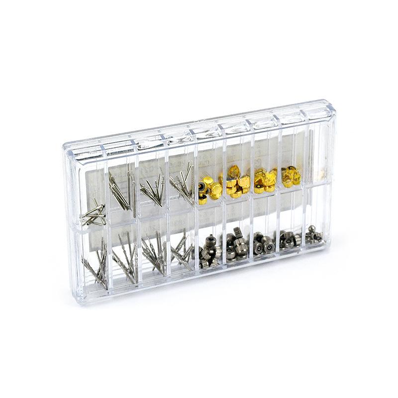 Watch Accessories: Boxed Crown Glue, Watch Stem, Repair Parts, Copper, Gold & Silver Crowns for Multiple Models