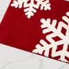 Christmas Bathroom Rug Xmas Snowflake Door Mat Flannel Floor Mat Absorbent Non-Slip Bath Mat for Xmas Home Decor