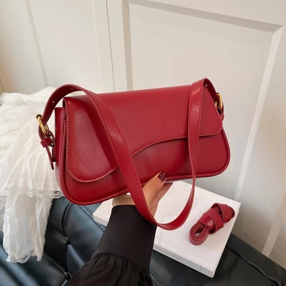 Trendy Retro Women's Shoulder Bag PU Material Small Square Bag Tote Bag Stylish Handbag Crossbody Bag
