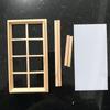 1 Piece Diy Handmade Material 1:12 Wood Dollhouse 8-Grid Window Unpainted Furniture Supplies Miniature Kids Toy