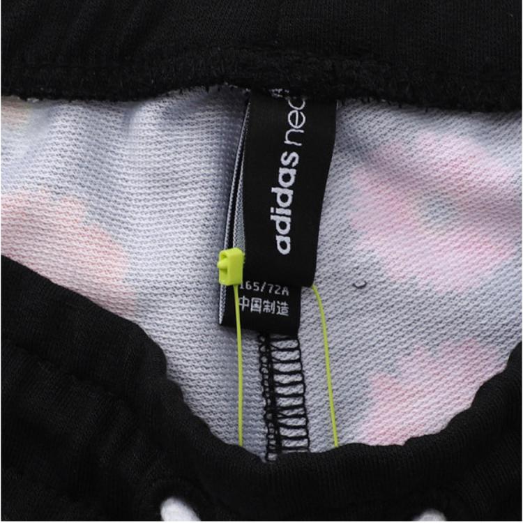adidas Нео цветочный принт на шнуровке спортивные повседневные шорты женские шорты черные CV9242