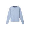 Dri-FIT Solid Color Round Neck Quick-Dry Casual Long Sleeve T-Shirt Women Tops Light-Blue FB4298-440