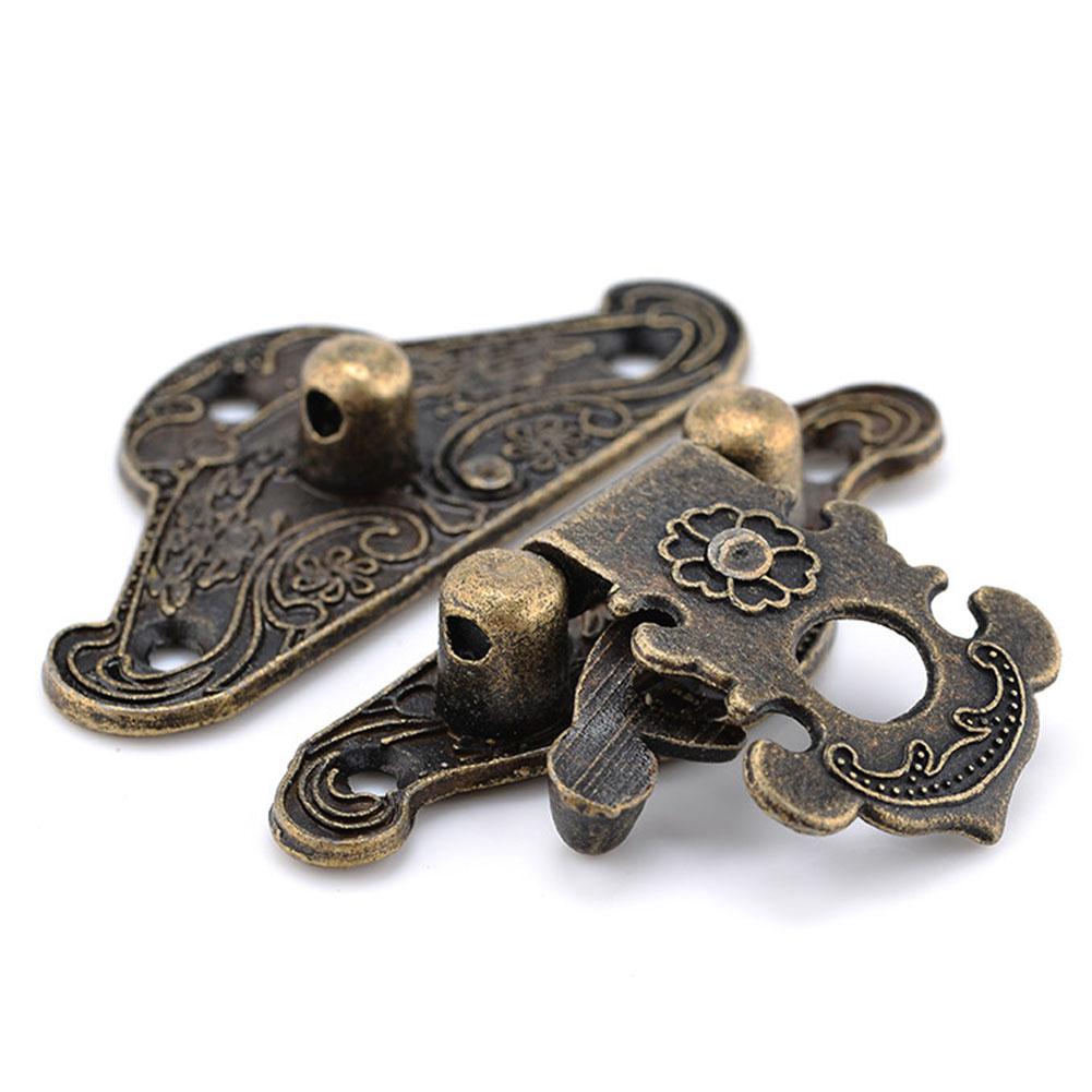 4 шт. антикварные бронзовые ювелирные деревянные шкатулки защелки ящики защелки декоративные чемоданы защелка защелка застежка фурнитура аксессуары