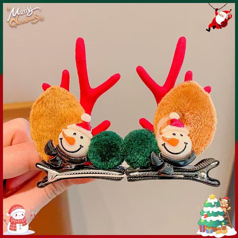 Children's Reindeer Antler Hair Clip - Cute Christmas Cartoon Hair Accessory