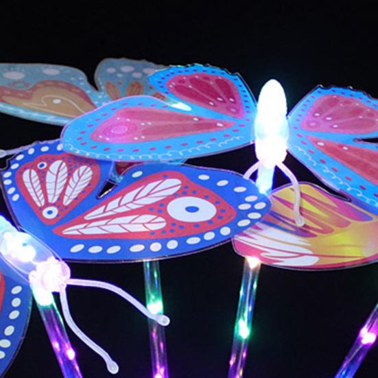 Светящиеся Бабочки Палочка Светящаяся в Темноте 3 Режима Регулируемая Ручная Высокая Яркость Работа от Батареек Цветная Светящаяся Палочка Животное Мигающая Игрушка