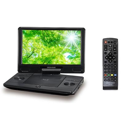 Портативный Blu-ray-плеер Green House, 11,6-дюймовый широкоформатный встроенный Blu-ray-плеер для автомобиля, небольшой легкий автомобильный DVD CD-музыка GH-ECPBD11B-BK