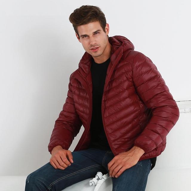NewBang Brand Lightweight Men Hooded Duck Down Jacket Ultra Light Down Jacket Men Portable Windproof Warm Coat Feather Parka Man
