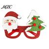 Reusable Xmas Costume Eyewear Christmas Glasses, Glitter Party Glasses Frames, Novelty Elf Snowman Santa Claus Fun Holiday Accessories for Kids