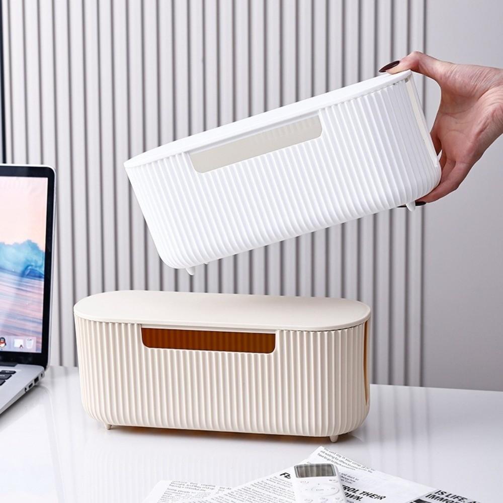 Quality Desktop Cable Storage Box Dustproof with Lid Storage Box Multi-Functional Power Strip Storage Box Household