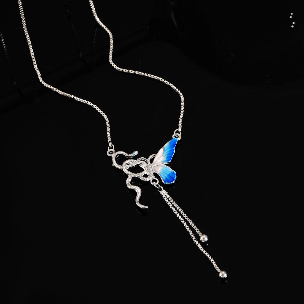 Европейский и американский дизайн в форме змеи, открытая шейная цепочка, женское колье в форме змеи, персонализированное трендовое колье