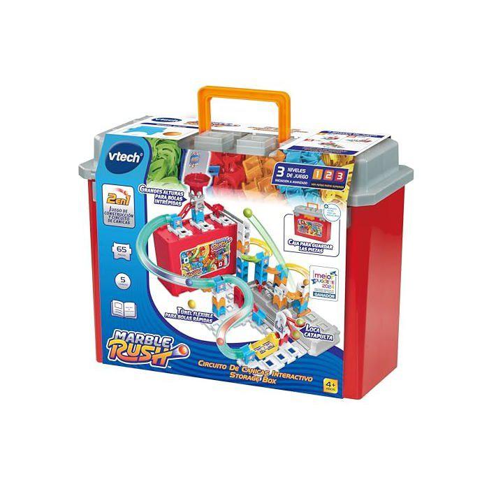 Marble Run Storage Box - VTech - Carrying Case - 70 Pieces - 5 Colored Marbles