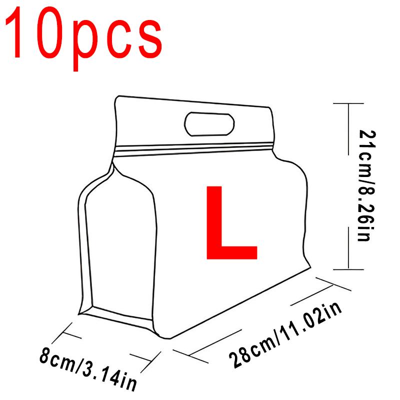 10 шт. Портативная герметичная многоразовая сумка для корма для домашних животных, прозрачная упаковка, сумки для переноски, кухонные принадлежности, свежая упаковка