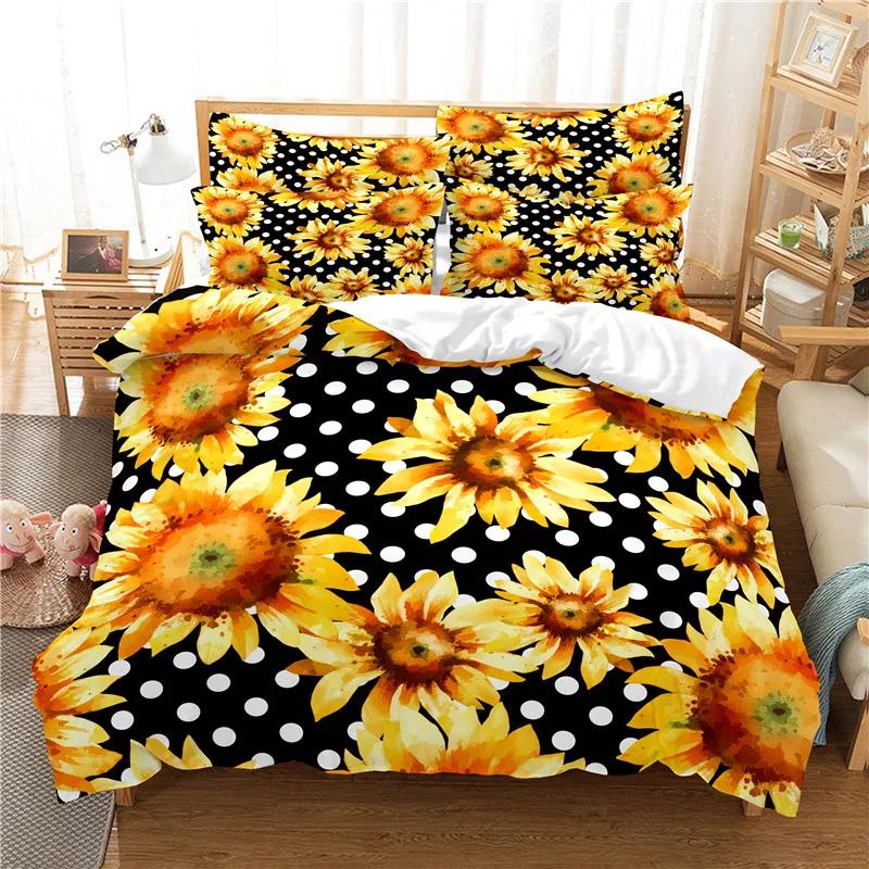 Flowers Bedding Set Duvet Cover Set 3d Bedding Digital Printing Bed Linen Queen Size Bedding Set Fashion Design