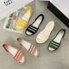 Summer Women Sandals Flat Beach Shoes PVC Fashion Jelly Shoes Woman Non-slip Female Sandales Slip On Soft Soled Ladies Shoe