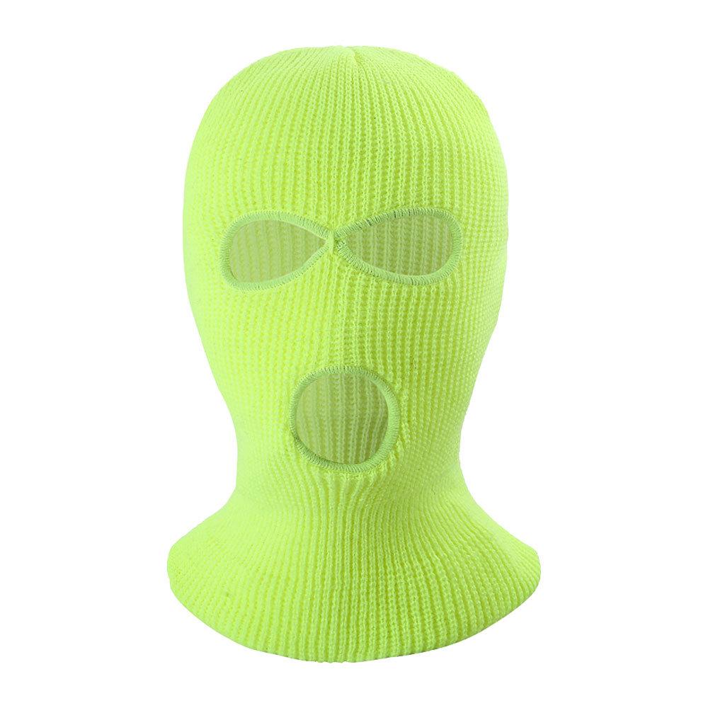 Winter Climbing Three-Hole Woolen Balaclava - Full Face Windproof Mask for Outdoor Cycling