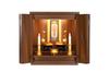 Urban Workshop Amitabha Buddha Standing Hanging Scroll (Walnut Color) Wooden Frame Buddhist Altar Accessories Mini Size 20cm High X 9cm Wide