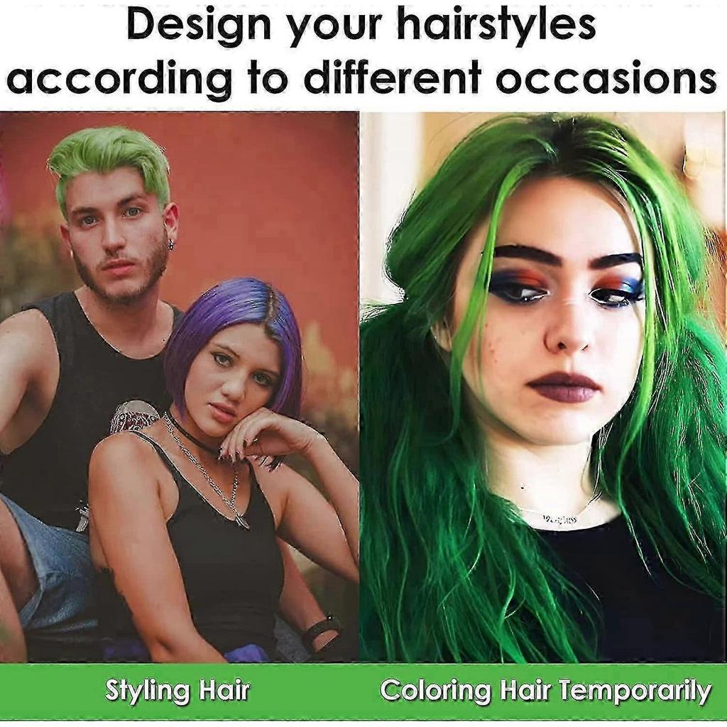 Green Temporary Hair Wax - Bold Washable Colour for Expressive Styling
