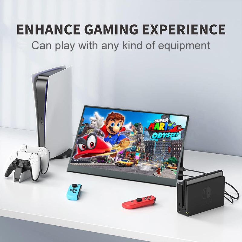 14" Киберспортивный игровой монитор, 1200P, Металлический корпус, Питание по одной линии, Расширенный дисплей для PS5