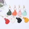 Car Key Holder Leather Heart Keyring Simple Colorful Pendant Charm Heart Shape Keychain  Kids