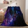 Galaxy Blanket Star Throws Planet Space Gift for Boy Girl Colorful Soft Lightweight Flannel Fleece Blankets Purple for Bed Couch
