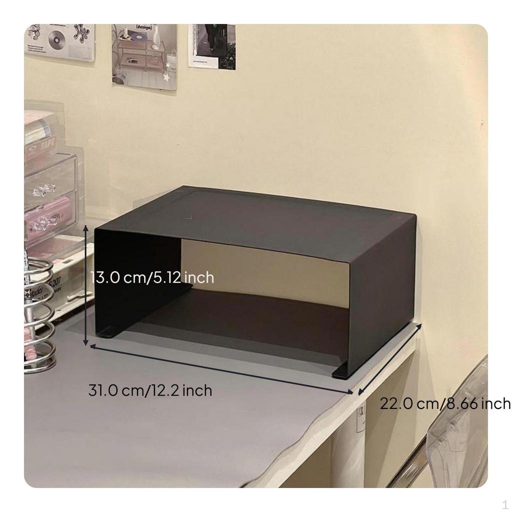utilitarian design Storage Rack, Countertop Organizer with Drawer, Coffee Bar Shelf Black