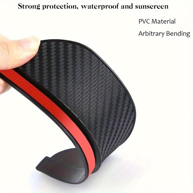 2pcs Car Rearview Mirror Rain Shield, Rain Eyebrow, Thickened Carbon Fiber Texture Rearview Mirror Rain Shield