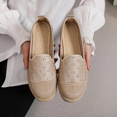 2025 женская обувь лето новый дышащий универсальный обувь рыбака плоская подошва одинарная обувь мягкая подошва универсальная уличная повседневная обувь женщины