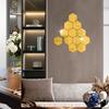 12pcs Hexagon Mirror Sticker Self Adhesive Art Wall Sticker Decals DIY Bedroom Living Room Bathroom Home Decor Christmas Decor