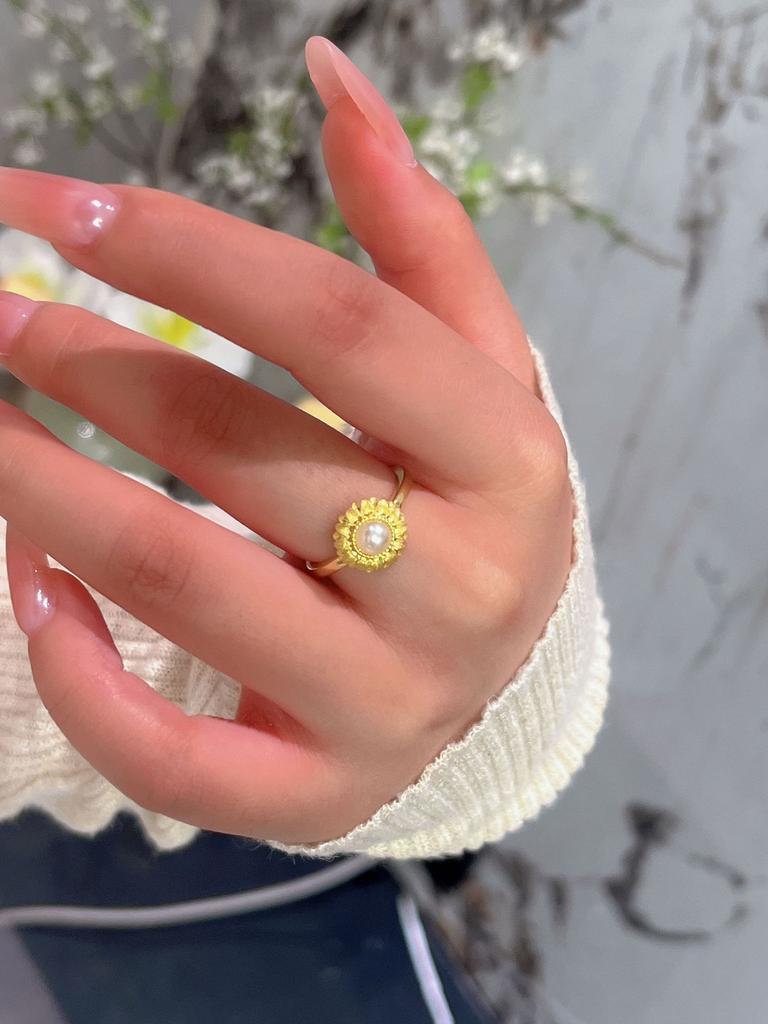 Винтажное бархатное жемчужное ожерелье с подсолнухом, серьги-пусеты, средний, антикварный, легкая роскошь, набор высокого класса