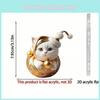 Car Interior Ornament Acrylic Cat Cartoon Style For Christmas Decoration And Holiday Gift