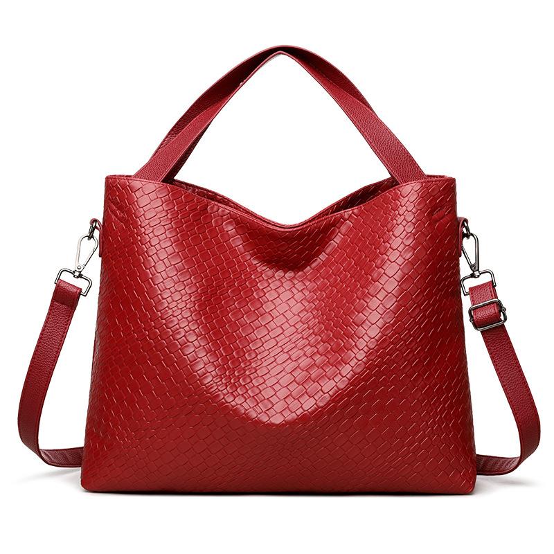 Износостойкая и прочная текстурированная наплечная сумка - Женская вместительная сумка-багет, модная повседневная дорожная сумка большой вместимости дизайнерская сумка