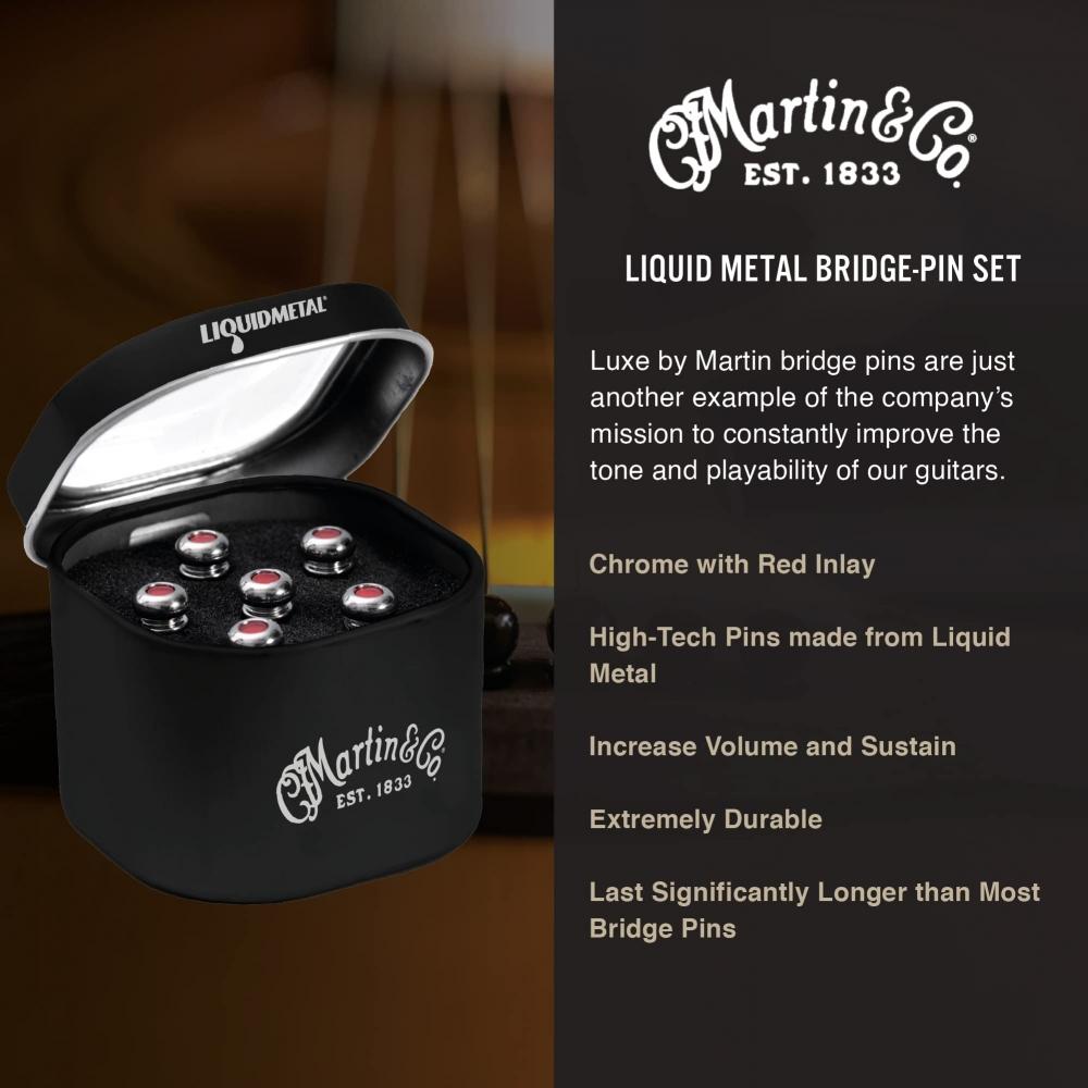 MARTIN 18APP0007 ChromeRed Dot LIQUIDMETAL LUXE BY MARTIN Мостовые штифты